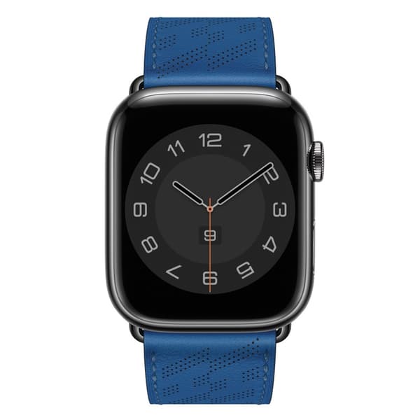 Apple Watch Series 8 (41mm) klockarmband i äkta läder - Blå Blå
