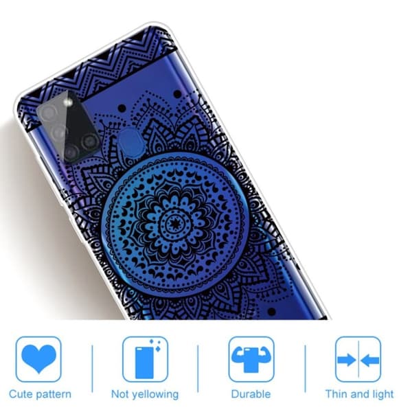 Deco Samsung Galaxy M51 kotelot - Mandala Kukka Black