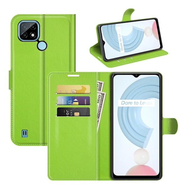Classic Realme C21 flip etui - Grønn Green
