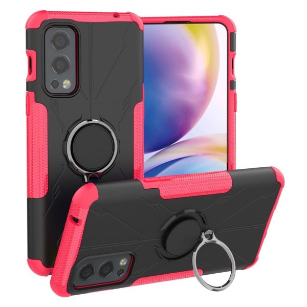 Kickstand-skydd med magnetiskt ark för OnePlus Nord 2 5G - Ros Rosa