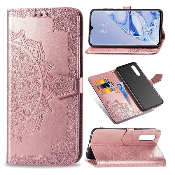 Mandala läder Xiaomi Mi 9 Pro fodral - Rosa Rosa