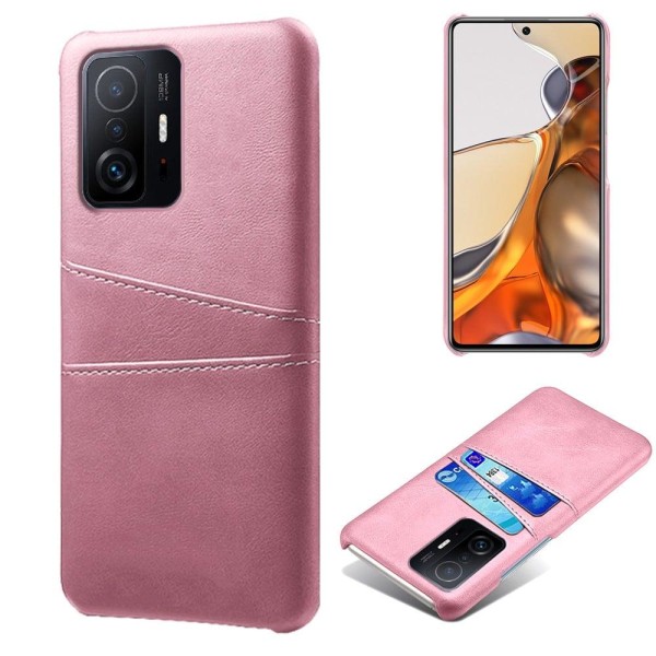 Dual Card Suojakotelo Xiaomi 11T / 11T Pro - Champagne Gold Pink