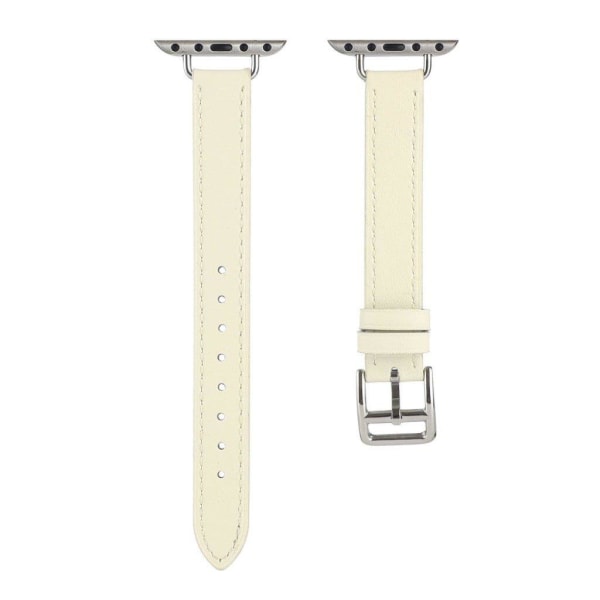 Apple Watch 42mm - 44mm screw design leather watch strap - White Vit