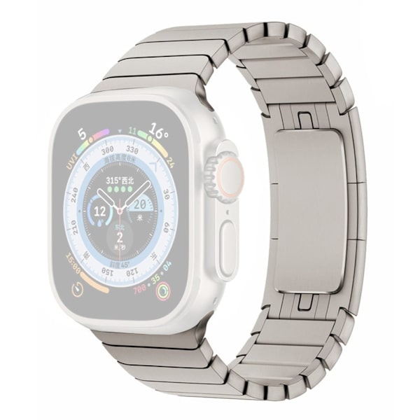 Apple Watch Series 8 (45 mm) rem i rustfrit stål - Stjernelys Silver grey