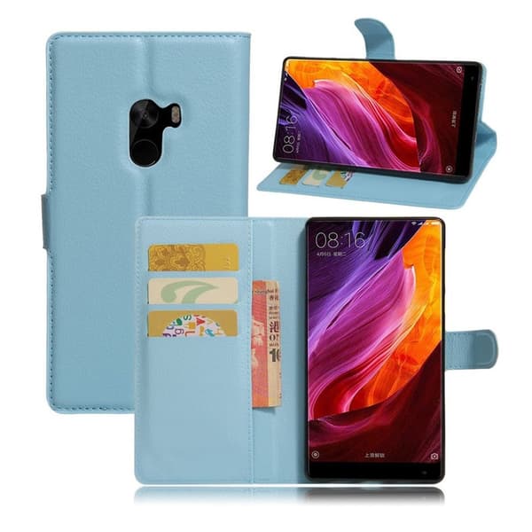 Xiaomi Mi Mix Litchi Tekstur PU Lær Flip Etui - Blå Blue