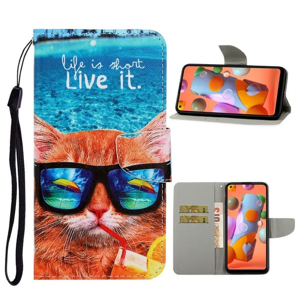 Wonderland Huawei P40 Lite E kotelot - Siisti kissa Multicolor