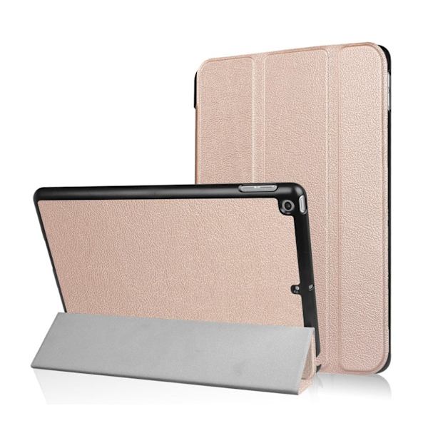 iPad (2017) tri-fold läderfodral - Rosa guld Rosa