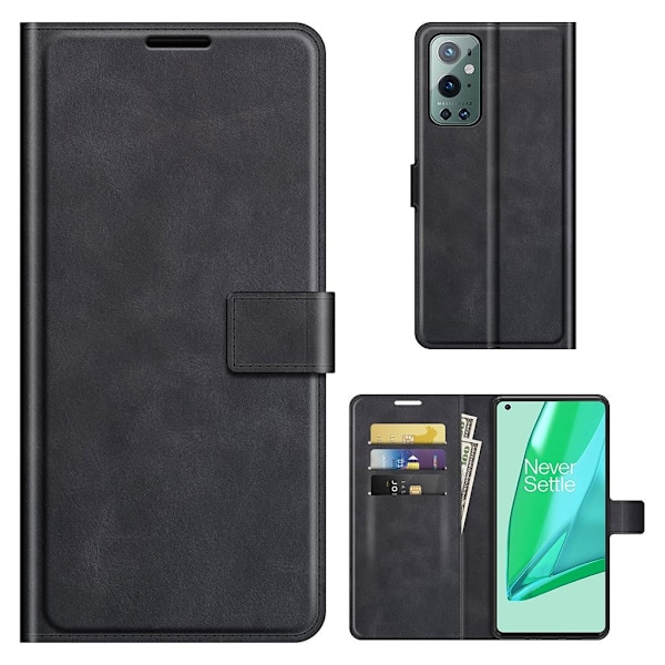Wallet-style Læder Etui til Oneplus 9 Pro - Sort Black