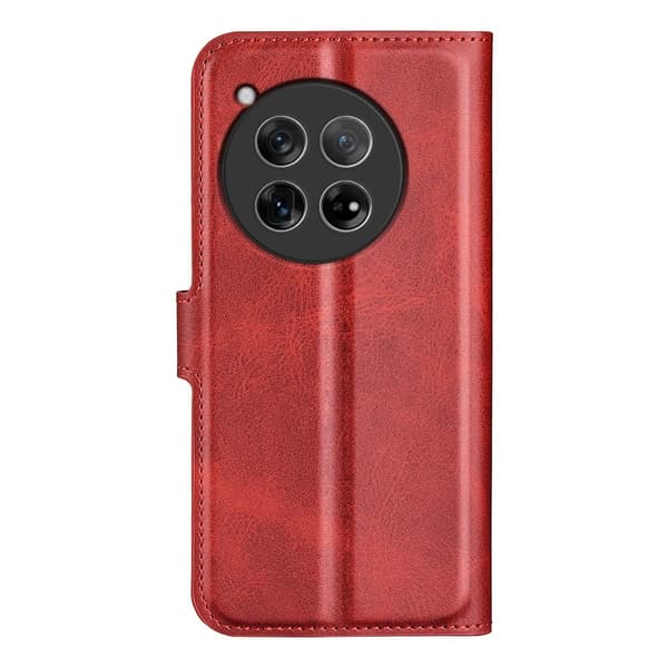 OnePlus 12 nahkainen lompakokkotelo - Punainen Red