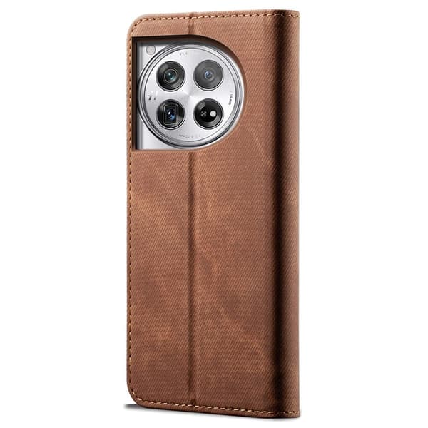 Jeans OnePlus 12 flip case - Kahvi Brown