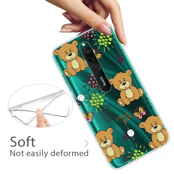 Deco Xiaomi Redmi 8 deksel - Teddy Bear Brown