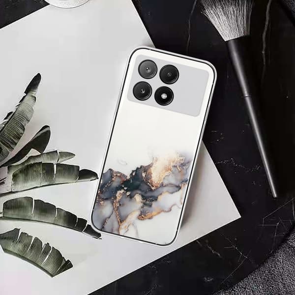 Marble design Xiaomi Redmi K70E / Xiaomi Poco X6 Pro kotelot - Musta Black
