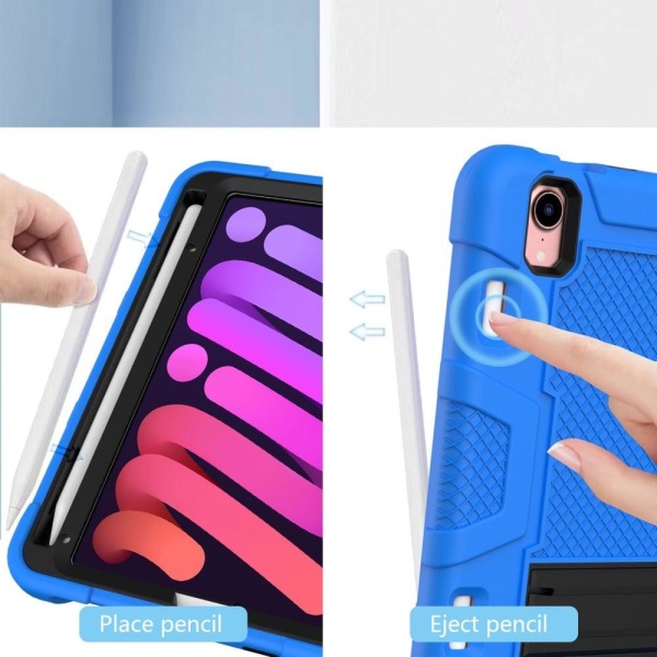 Stødsikkert og fleksibelt tablet etui i silikone med kontrastfar Blue