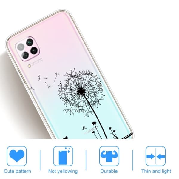 Deco Huawei P40 Lite / Nova 6 SE Cover - Mælkebøtte Transparent