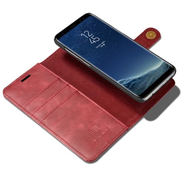 DG.MING Samsung Galaxy S8 Læder etui - Rød Red