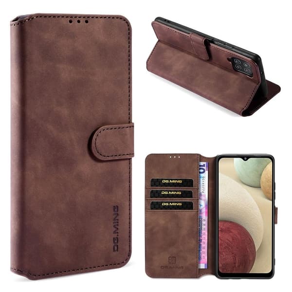DG.Ming Samsung Galaxy A12 5G Retro Etui - Kaffe Brown