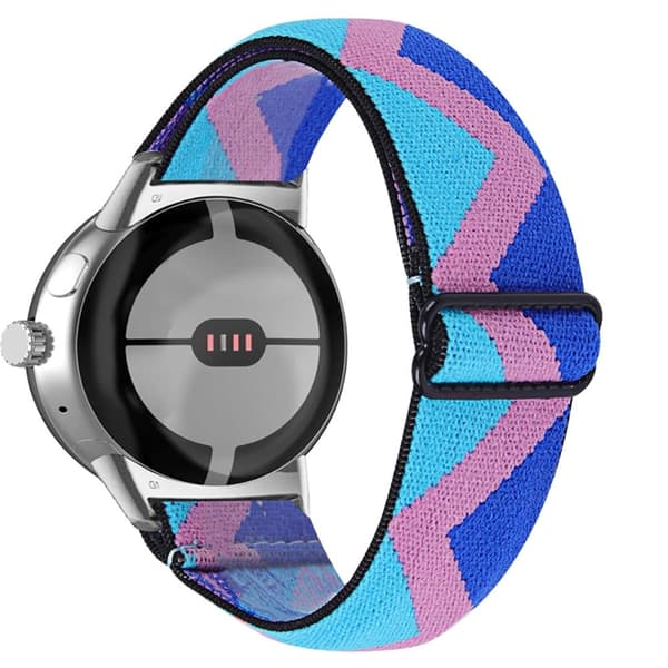 Google Pixel Watch punottu kellonhihna - Sininen / Pinkki / Pinkki Multicolor