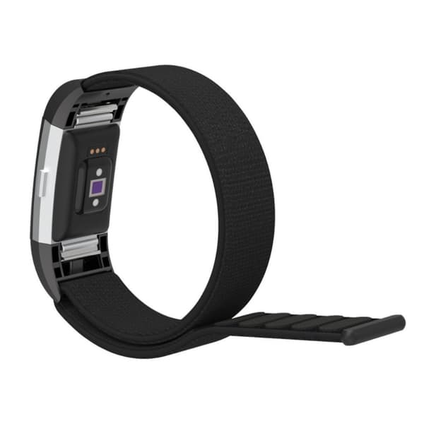 Fitbit Charge 2 nylonklokkearmbånd - Svart Black