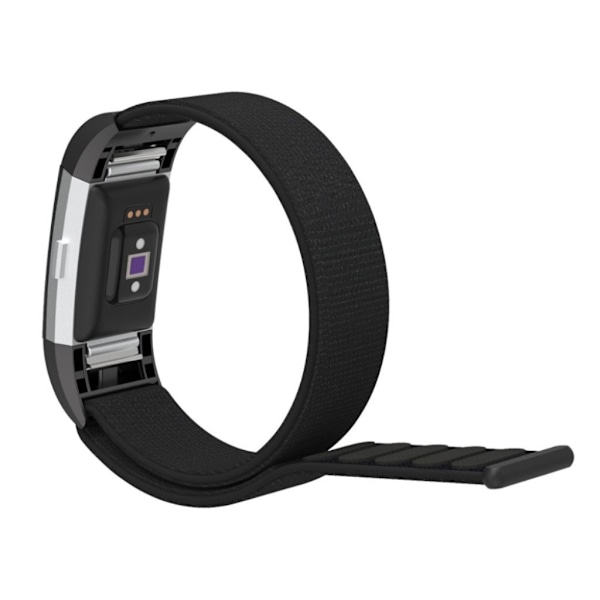 Fitbit Charge 2 urrem i nylon - Sort Black