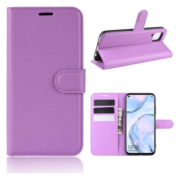 Classic Huawei P40 Lite / Nova 6 SE flip kotelot - Violetti Purple
