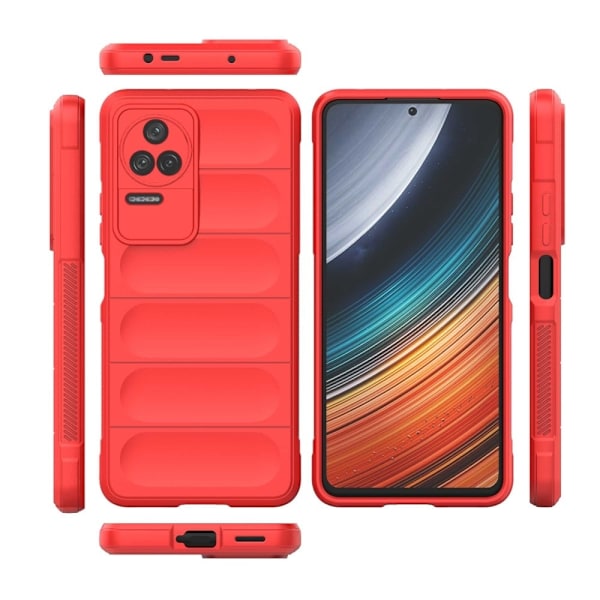 Mjukt greppformat Xiaomi Poco F4 / Xiaomi Redmi K40S skal - Röd Röd