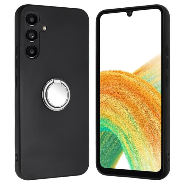 Samsung Galaxy S24 FE-etui Kickstand Matte, fleksibelt telefondeksel Magnetisk bilmontering - Sølv Black