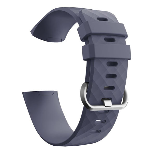 Fitbit Charge 3 erstatnings urrem i silikone - str. L/Lilla Purple