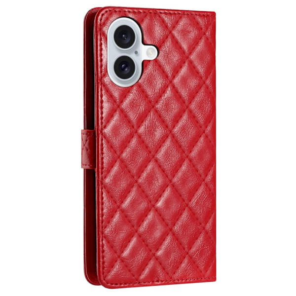 Funktionelt iPhone 16 Plus rombe etui med pung - Rød Red