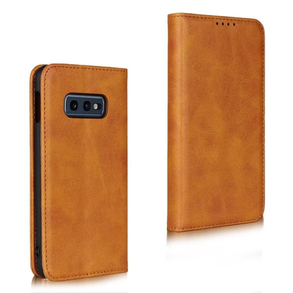 Samsung Galaxy s10 e Støtabsorberende Skinnetui - Brun Brown