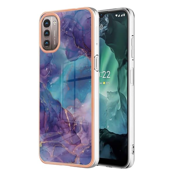 Marble Nokia G11 / G21 Suojakotelo - Violetti Purple
