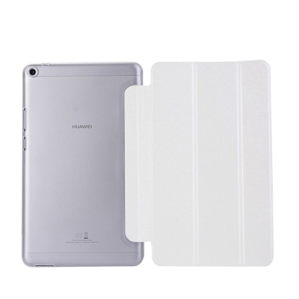 Huawei MediaPad T3 8.0 Enfärgat läder fodral - Vit Vit