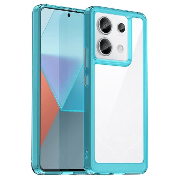 Xiaomi Redmi Note 13 Pro 5G  / Xiaomi Poco X6 smart telefonskal i akryl - Transparent Blå Blå