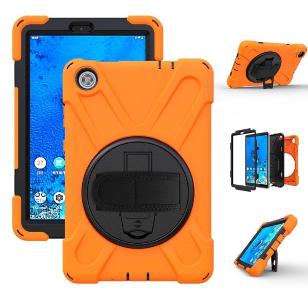 Lenovo Tab M8 (2nd Gen) FHD 360 Drejelig Silikone Etui - Orange Orange