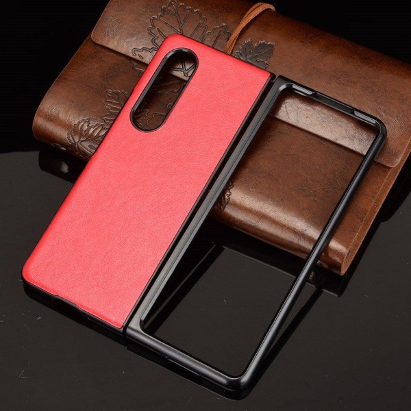 Croco Etui Samsung Galaxy Z Fold3 5G - Rød Red