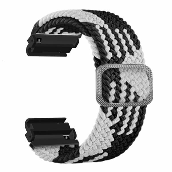 Amazfit T-Rex 2 Ultra elastisk nylonrem - Sort / Hvid Black