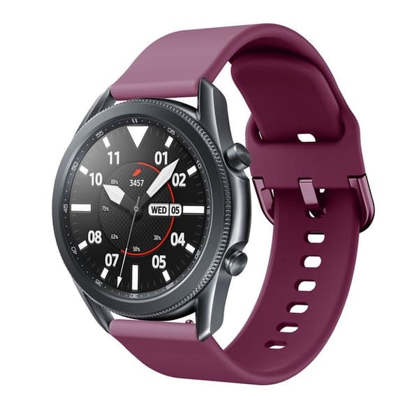 Samsung Galaxy Watch 3 (45mm) simple silikone rem - vinrød Red