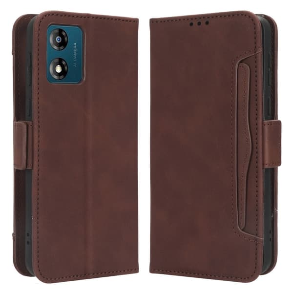 Modernt Motorola Moto E13 fodral med plånbok - Brun Brun