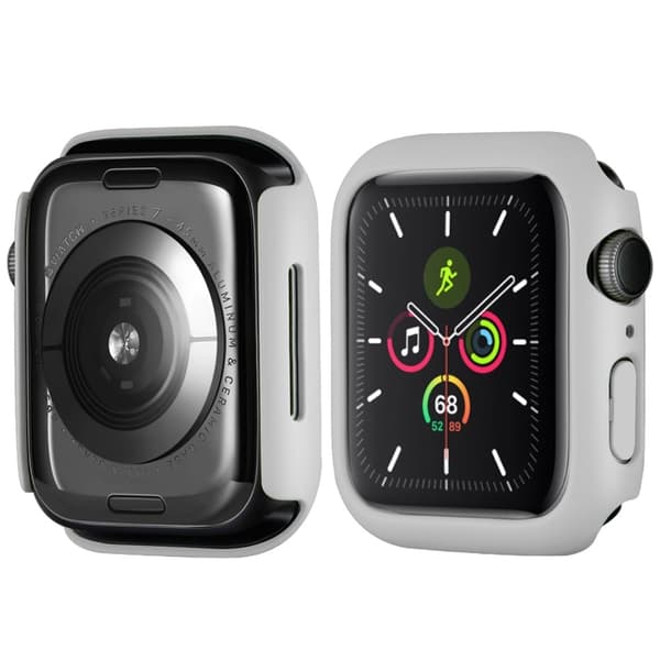 Apple Watch (41mm) kumipäällysteinen suojus - Vaalean Harmaa Silver grey