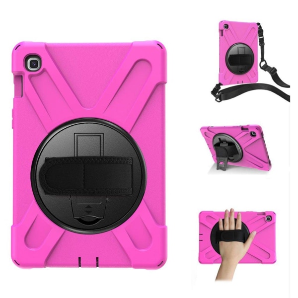 Samsung Galaxy Tab S5e 360 degree X-Shape silicone combo case - Pink