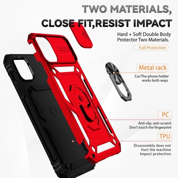 Bofink Combat iPhone 11 Pro kotelot - Punainen Red