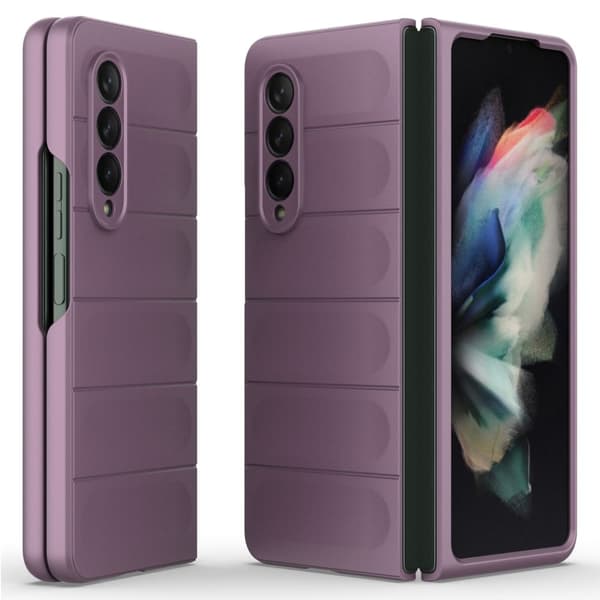 Blødt grebsformet Samsung Galaxy Z Fold3 5G cover - Lyselilla Purple
