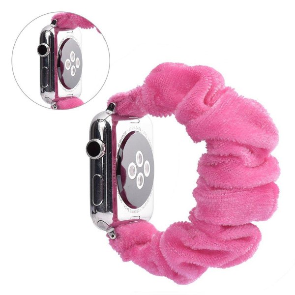 Apple Watch Series 5 40mm Mønster stof urrem - Pink Pink