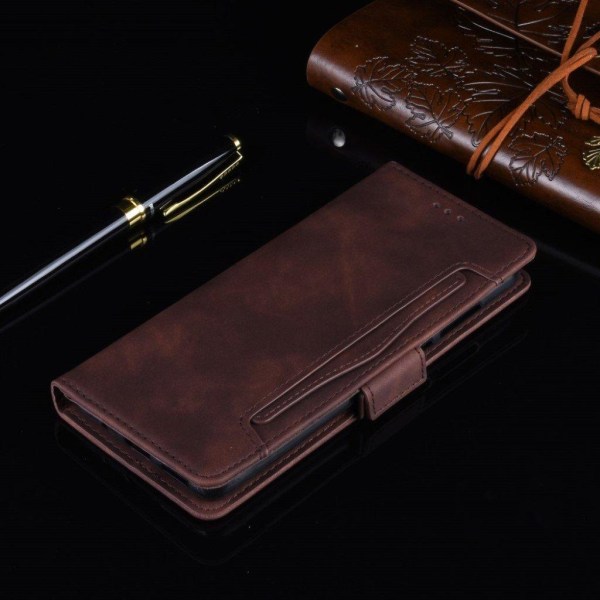 Modernt Asus Zenfone 8 fodral med plånbok - Brun Brun