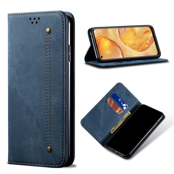 Jeans Huawei P40 Lite / Nova 6 SE kotelot - Sininen Blue