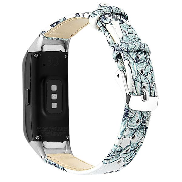Samsung Galaxy Fit Oksehud Klokkereim - Hvit / Leaf White