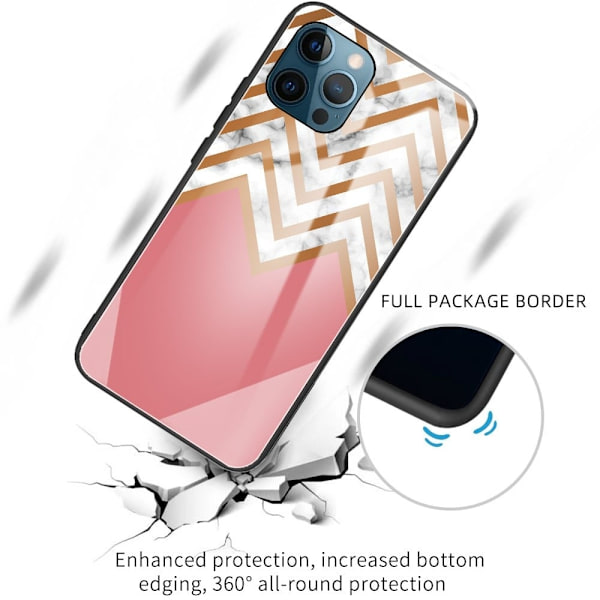 Fantasy Marble iPhone 15 Plus Cover - Rose og Hvid Marmor Pink