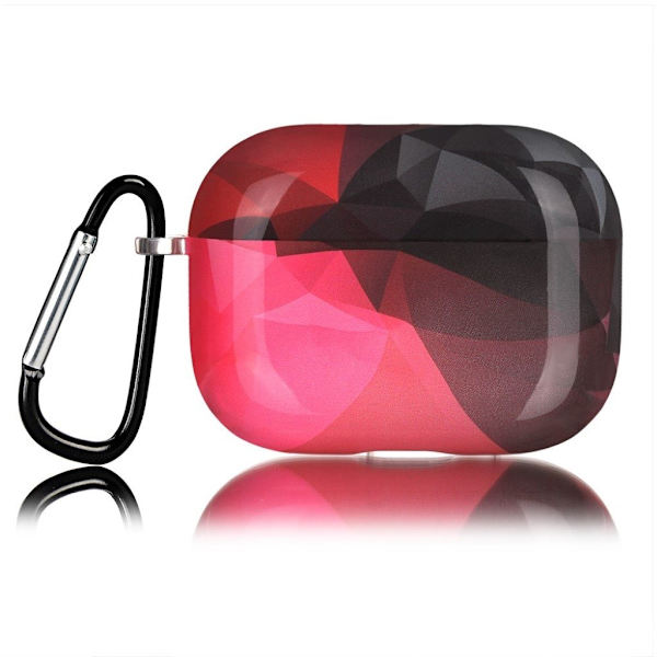 Airpods Pro marmor mønster etui - rød / sort marmor Black