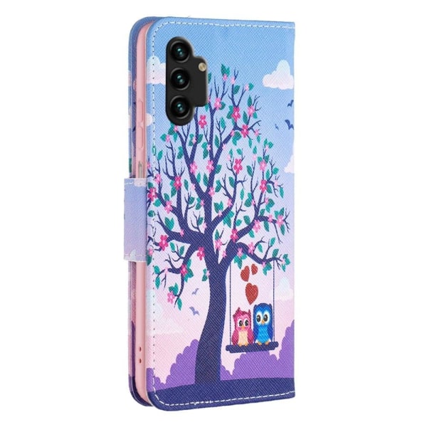 Wonderland Samsung Galaxy A13 4G Läppäkotelo - Two Owls Multicolor