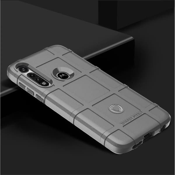 Rugged Shield kuoret - Motorola Moto G Power - Harmaa Silver grey