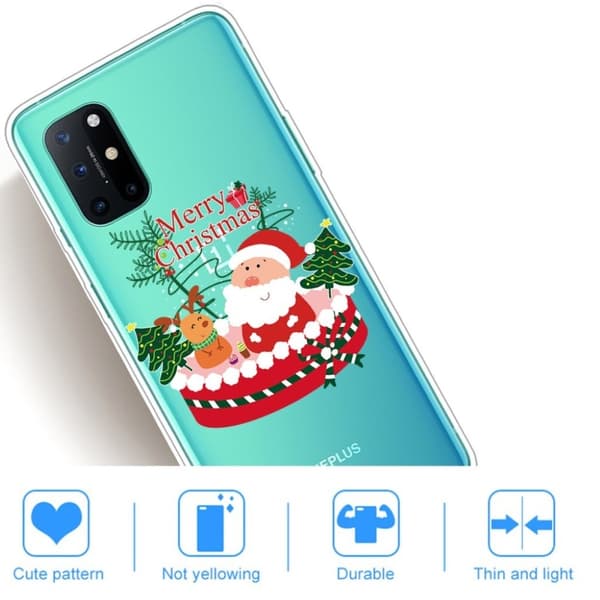 Christmas OnePlus 8T fodral - Santa and älg Röd